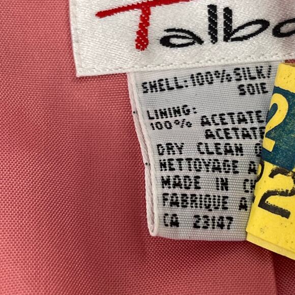 Talbots Pink Long Sleeve 4 Button Pockets Business Work Dress School Silk Blazer - Picture 4 of 8